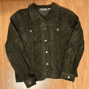 Olive Green Suede Jacket